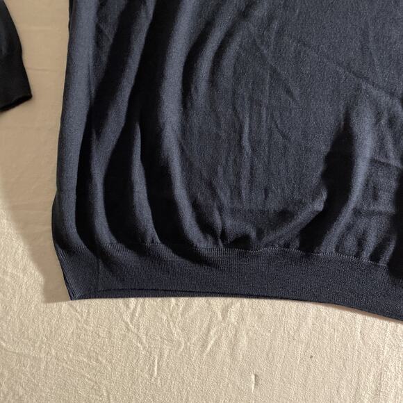 *NEW* Johnny Bigg Men's Pullover 6XL V-Neck Navy Sweater Wool Blend - Picture 4 of 9